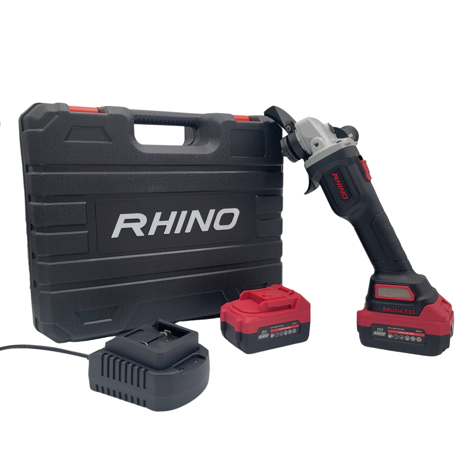 RHINO, Cordless Angle Grinder – 125mm, 21V, With 2 Battery – Albawardi