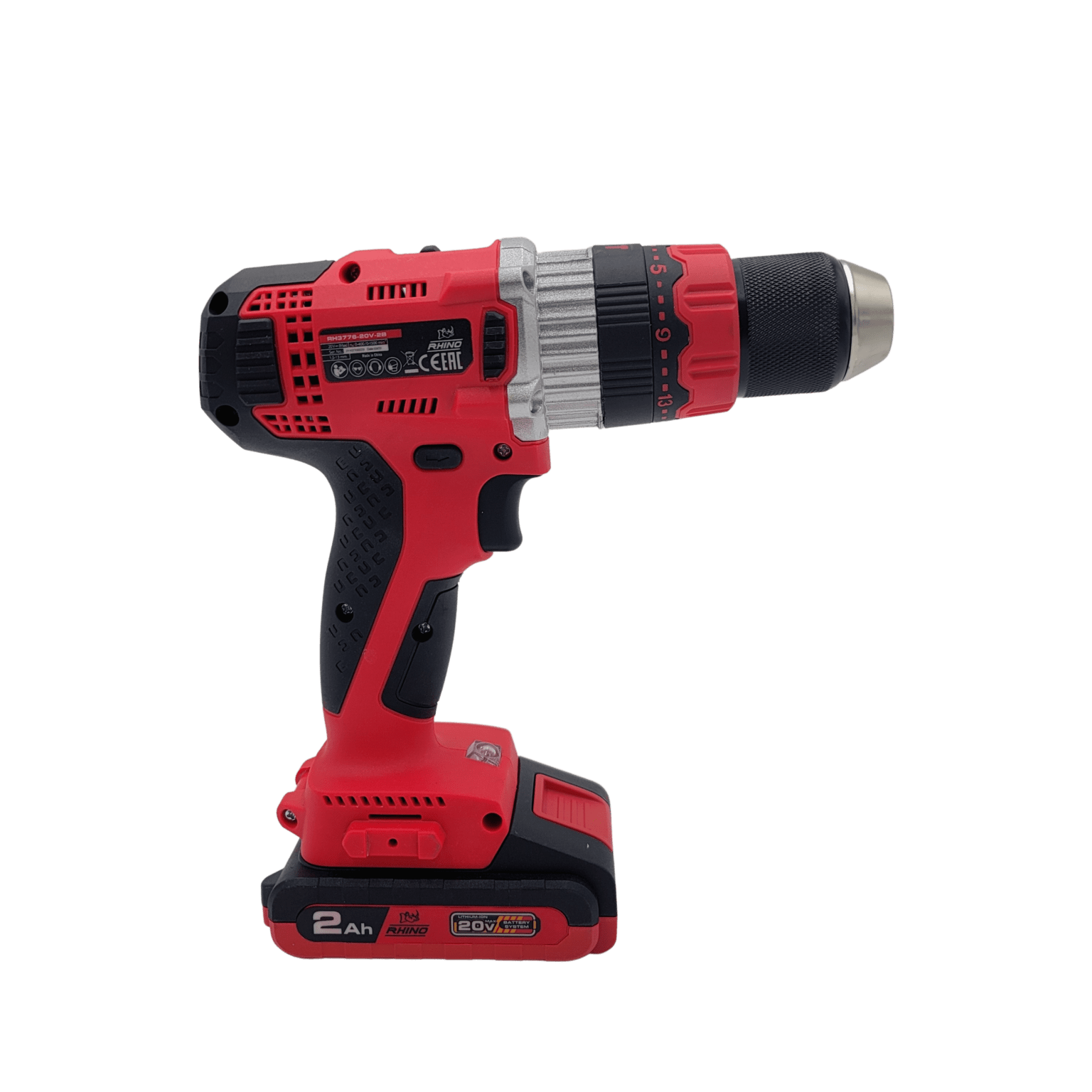 RHINO, Cordless Compact Hammer Drill, 20V With 2 Battery Albawardi